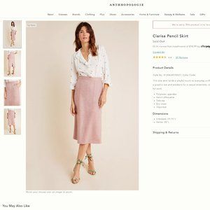 Anthropologie- Current Air: Clarisa Pencil Skirt